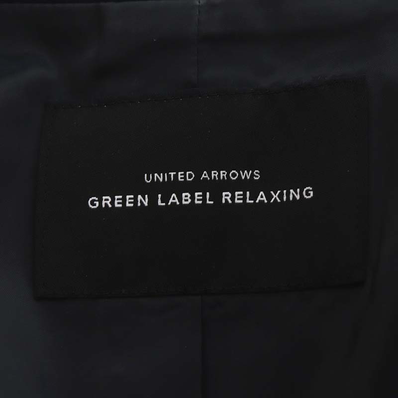 グリーンレーベルリラクシング ユナイテッドアローズ green label relaxing テーラードジャケット 1B シングル 46 黒 ブラック /DF ■OS レ_画像3