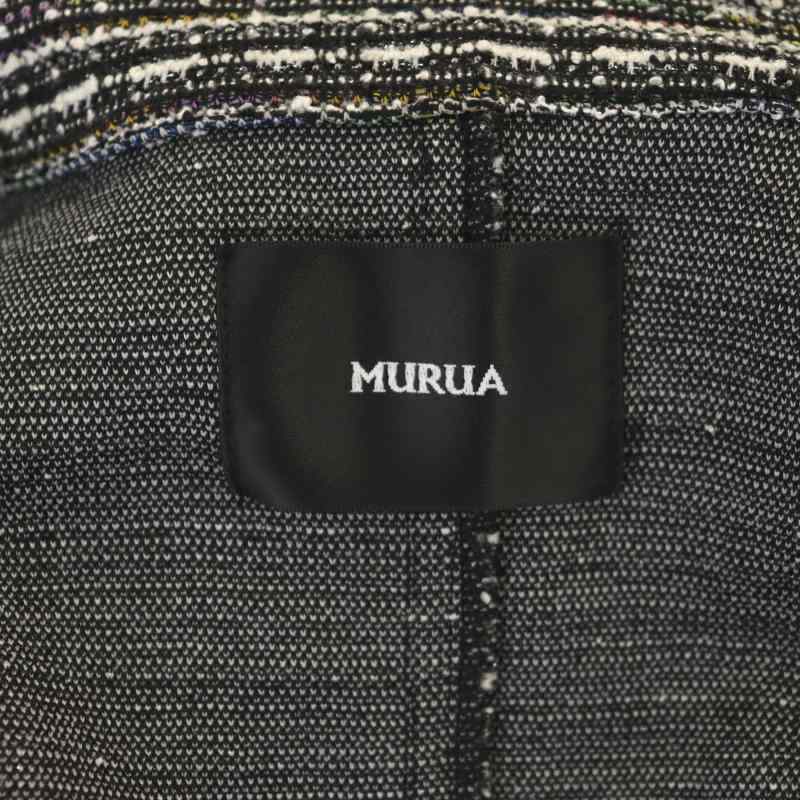 ムルーア MURUA 22SS ツイードシャツジャケット ミニスカート セットアップ ラウンドカラー F マルチカラー /YQ ■OS_画像6
