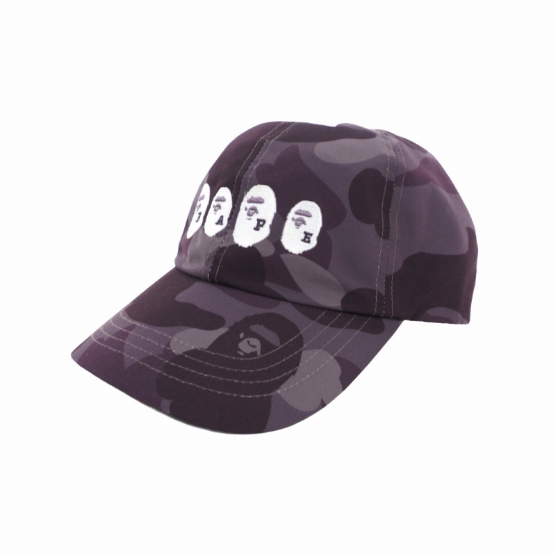 アベイシングエイプ A BATHING APE 帽子 キャップ カモフラ F 紫 パープル 001CPH301012X メンズ_画像1