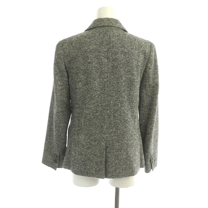  Agnes B agnes b. tailored jacket 3B wool .36 black eggshell white gray /HS #OS lady's 