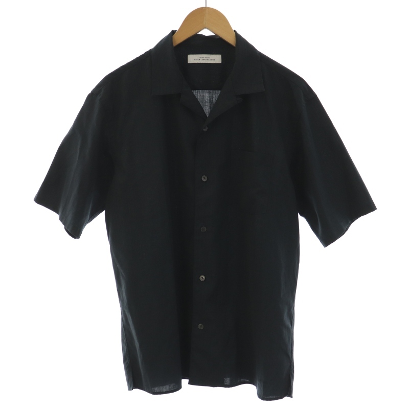  green lable lilac comb ng United Arrows TW washer bru Toro open color shirt short sleeves plain L black 3216-199-1460
