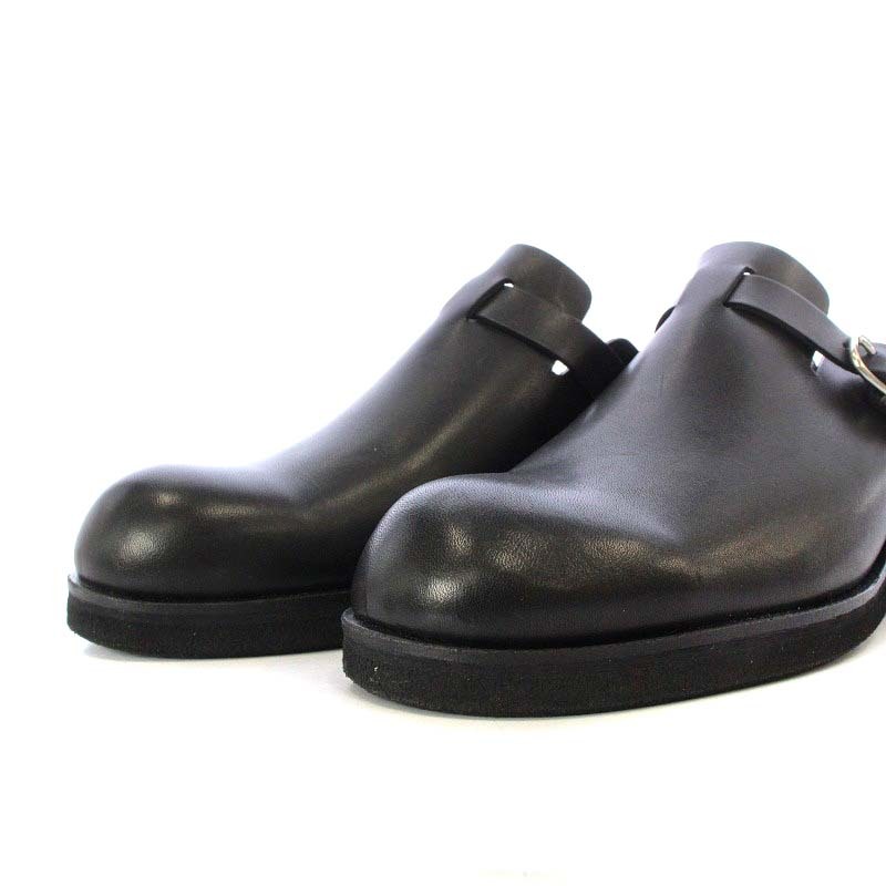 トシノスケタケガハラ ビューティフルシューズ TOSHINOSUKE TAKEGAHARA BEAUTIFUL SHOES SINGLE BELT CLOGS クロッグサンダル 24cm 黒_画像7