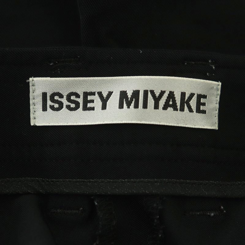 イッセイミヤケ ISSEY MIYAKE 15SS ナイロンストレッチスリムパンツ テーパード 裾ジップ 1 黒 IM51FF023 /NR ■OS ■SH メンズ_画像3