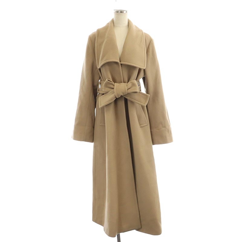 クラネ CLANE 22AW LADY MAXI GOWN COAT ステンカラーコート アウター ロング ウール 1 ベージュ /MI ■OS レディース