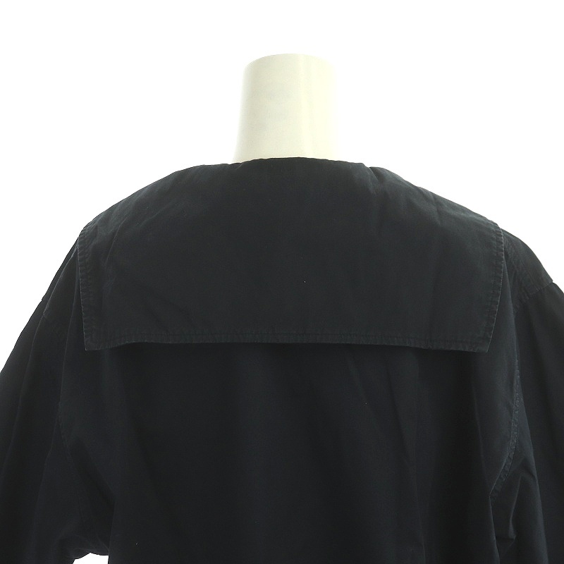 マーガレットハウエル MHL. 23SS ジャケット セーラーカラー 半袖 コットン 2 紺 ネイビー /MF ■OS レディース_画像6