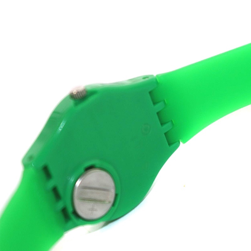 スウォッチ SWATCH 腕時計 シリコンバンド アナログ クォーツ 3針 緑 グリーン /WM レディース_画像3