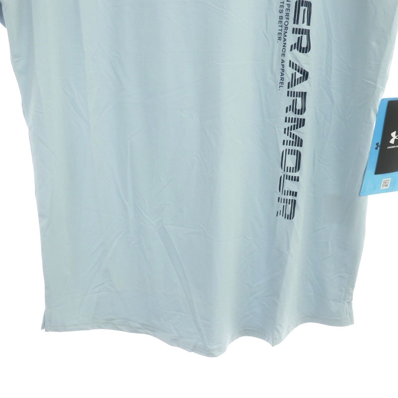 アンダーアーマー UNDER ARMOUR トレーニングTシャツ カットソー 半袖 LG 水色 紺 ライトブルー ネイビー /NR ■OS ■SH メンズ_画像5