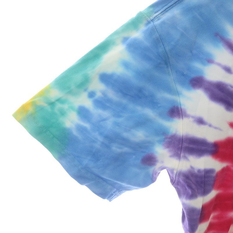 NIKE TYE-DYE OVRSZ TSHIRTS Tシャツ カットソー クルーネック 半袖 ロゴ タイダイ L ピンク 紫 マルチカラー BQ1032-100 /SI19_画像5