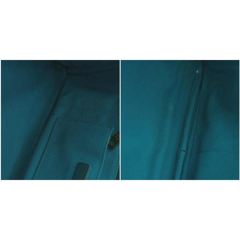 プラダ PRADA カナパM トートバッグ ハンドバッグ キャンバス 水色 ライトブルー /AN30 ■OH レディース_画像9