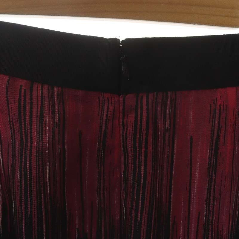  paul (pole) kaPAULE KA общий рисунок шелк юбка тугой колени длина лента 36 чёрный розовый черный /HK #OS женский 
