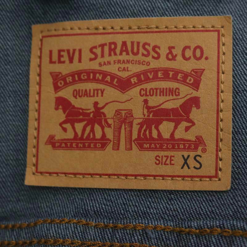 リーバイス Levi's デニムジャケット ジージャン Gジャン ストレッチ XS 紺 ネイビー /DF ■OS レディース_画像3