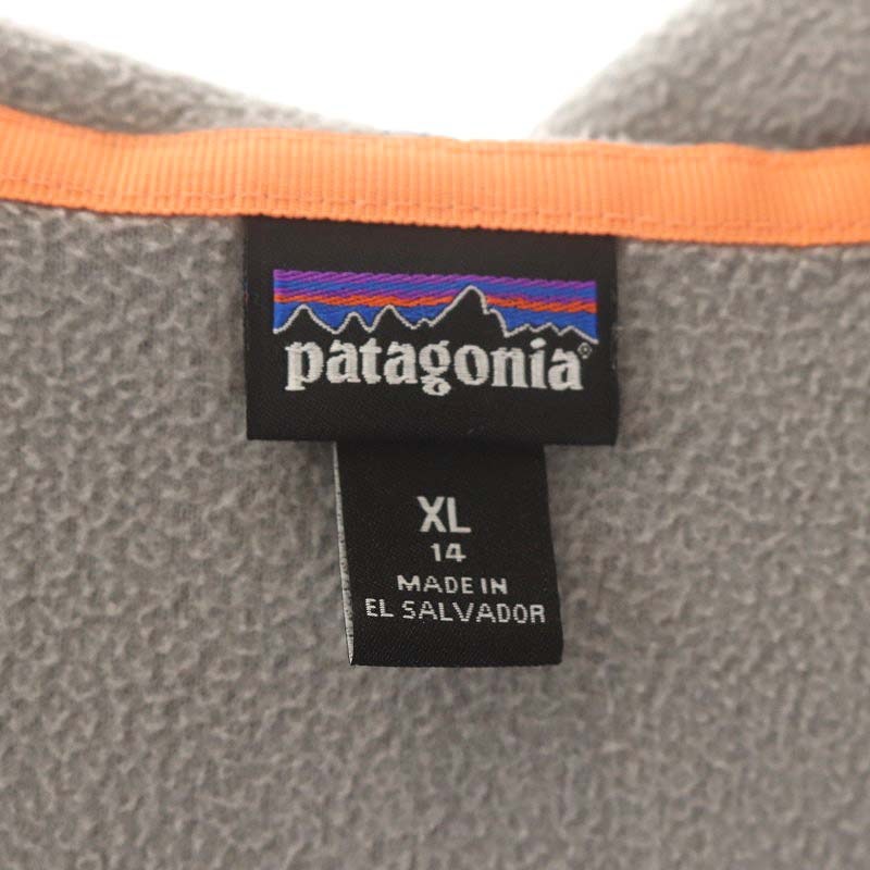  Patagonia Patagonia Kids * micro D* snap T* jacket hood Zip up XL gray navy blue orange 65465 /DO #OS Kids 