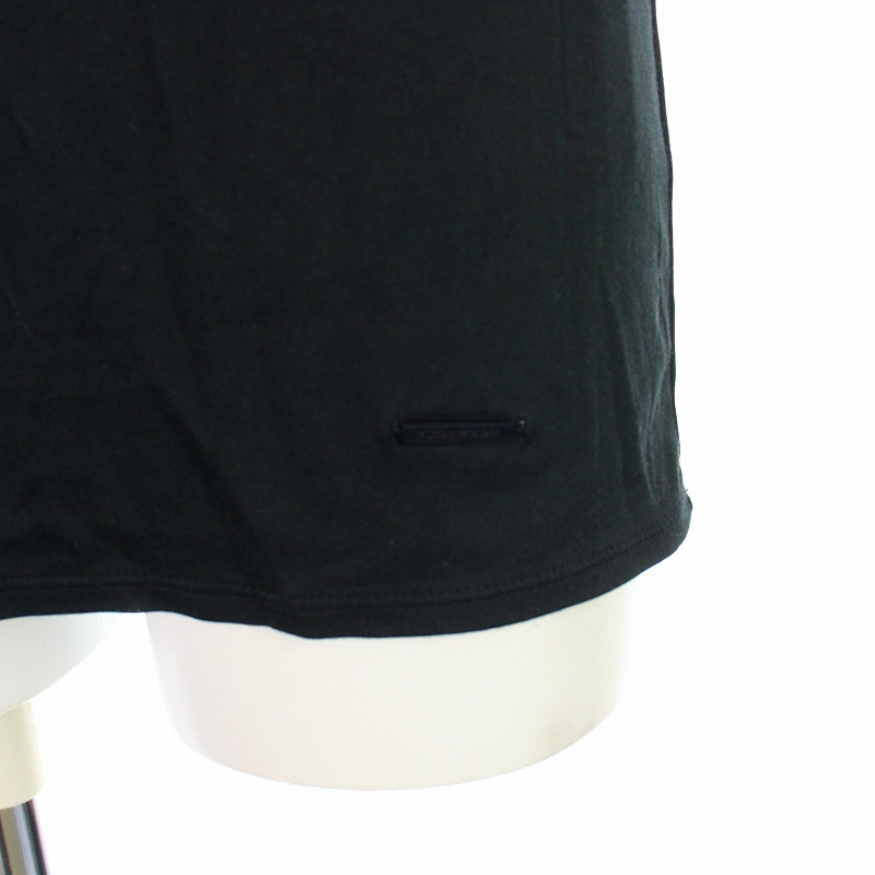 バーバリー ロンドン BURBERRY LONDON Tシャツ カットソー 半袖 ロゴプレート 2 M 黒 ブラック /KU レディース_画像7