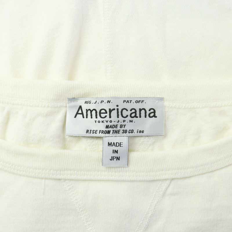 アメリカーナ AMERICANA チュニック 七分袖 ロゴ 白 ホワイト /AT17 レディース_画像4