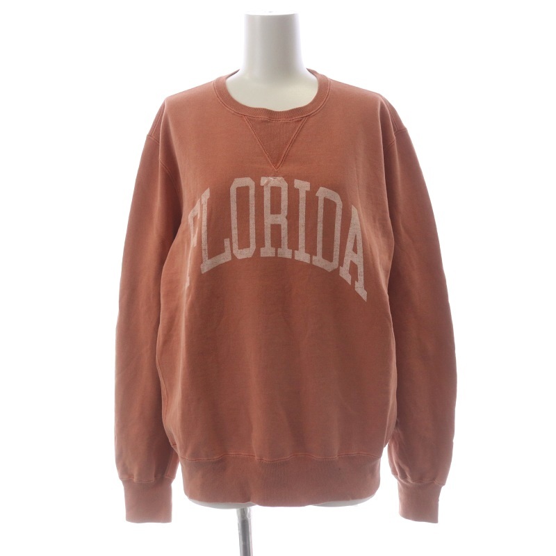 レミレリーフ L'Appartement取り扱い 23AW FLORIDA CREW NECK SWEAT スウェット トレーナー 長袖 M 茶 ブラウン ■OS レディース