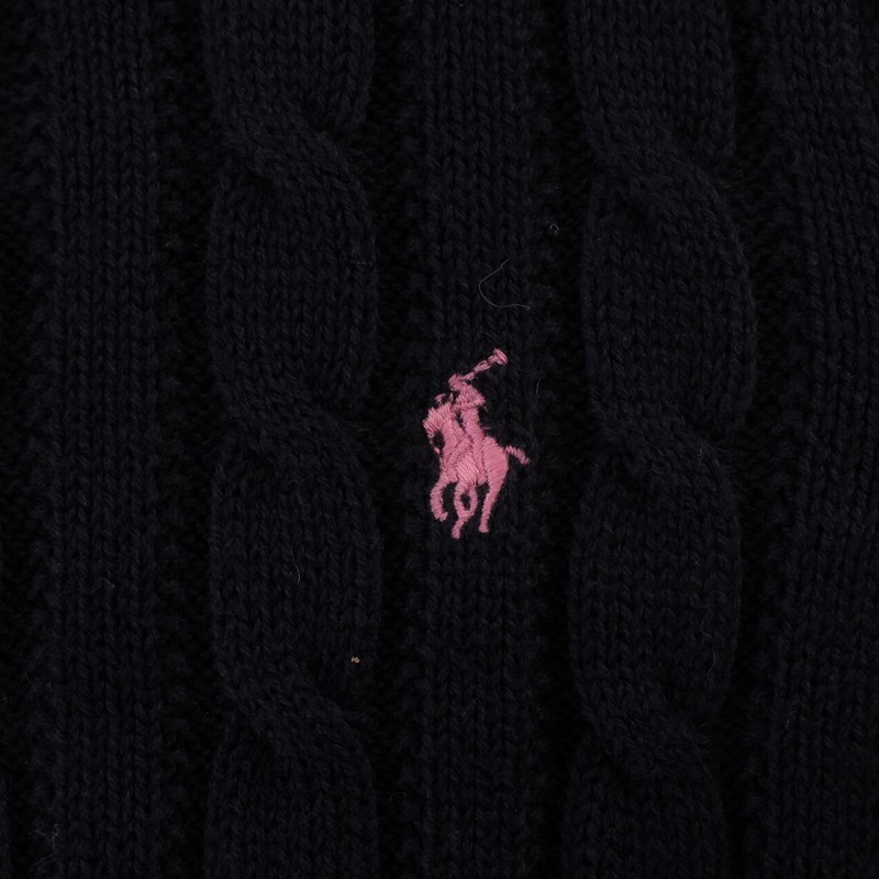 ポロ ラルフローレン POLO RALPH LAUREN ケーブルニット セーター 長袖 ロゴ刺繍 6 120cm 紺 ネイビー /IR ■GY18 キッズ_画像8