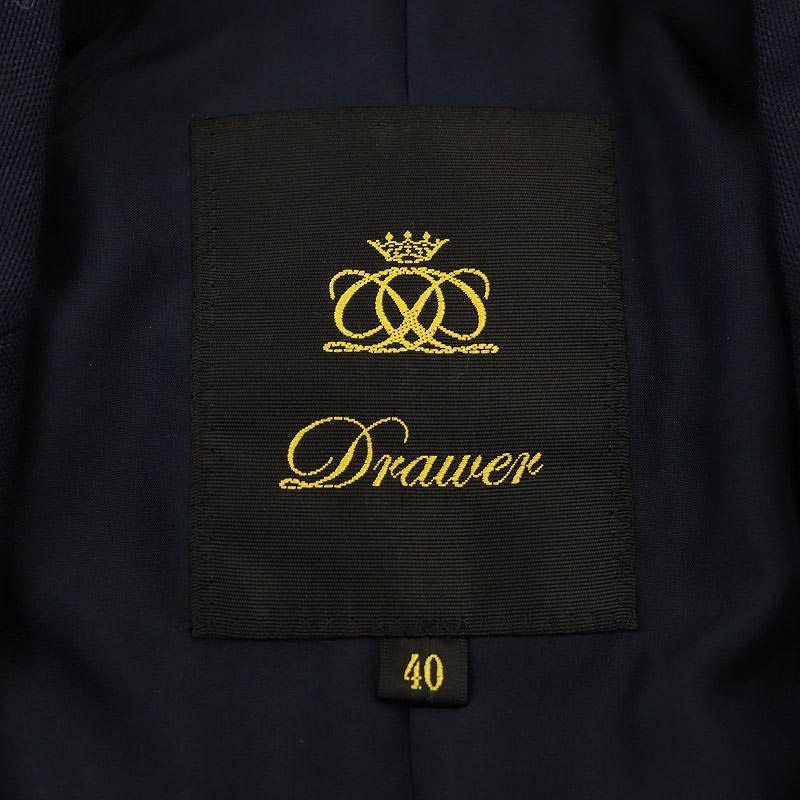 ドゥロワー Drawer ウールモヘアテーラードジャケット ブレザー シングル 40 M 紺 ネイビー /YQ ■OS メンズ_画像3