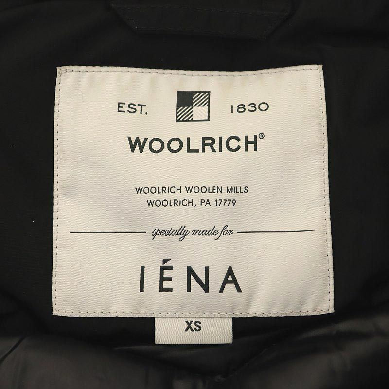  Woolrich WOOLRICH IENA special order MAPLE down jacket long outer fox fur hood XS black black /MI #OS lady's 