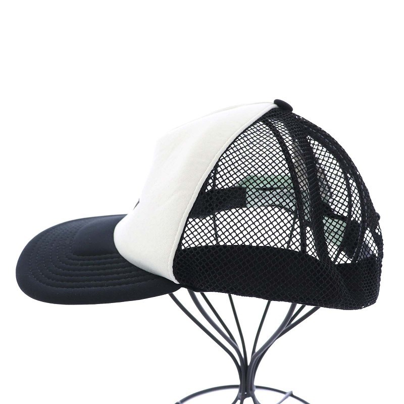 オフホワイト OFF WHITE キャップ 帽子 ロゴ メッシュ O/S 黒 ブラック 白 ホワイト OMLA006E18A37003 /TK メンズ_画像2