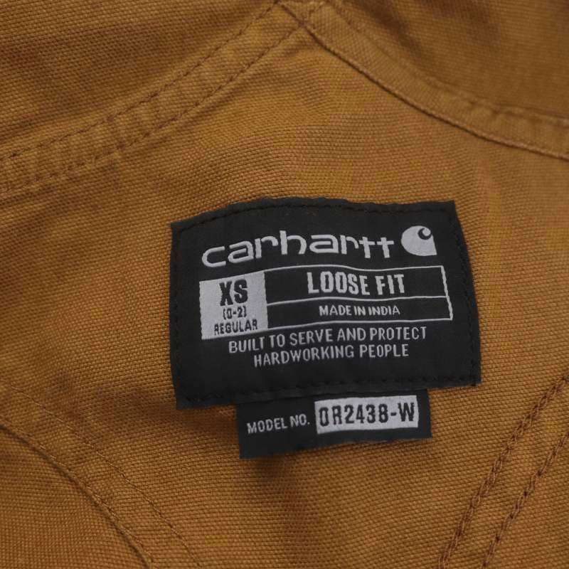 カーハート carhartt 22AW CANVAS BIB OVERALL オーバーオール ストレートパンツ コットン XS ブラウンベージュ /DO ■OS ■SH メンズ レデ_画像3