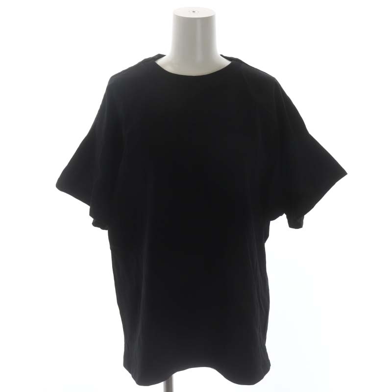 コルピエロ Col Pierrot L'Appartement取り扱い 22AW Sleeve Pleats T-sh Tシャツ カットソー 半袖 黒 ブラック /HK ■OS レディース_画像1