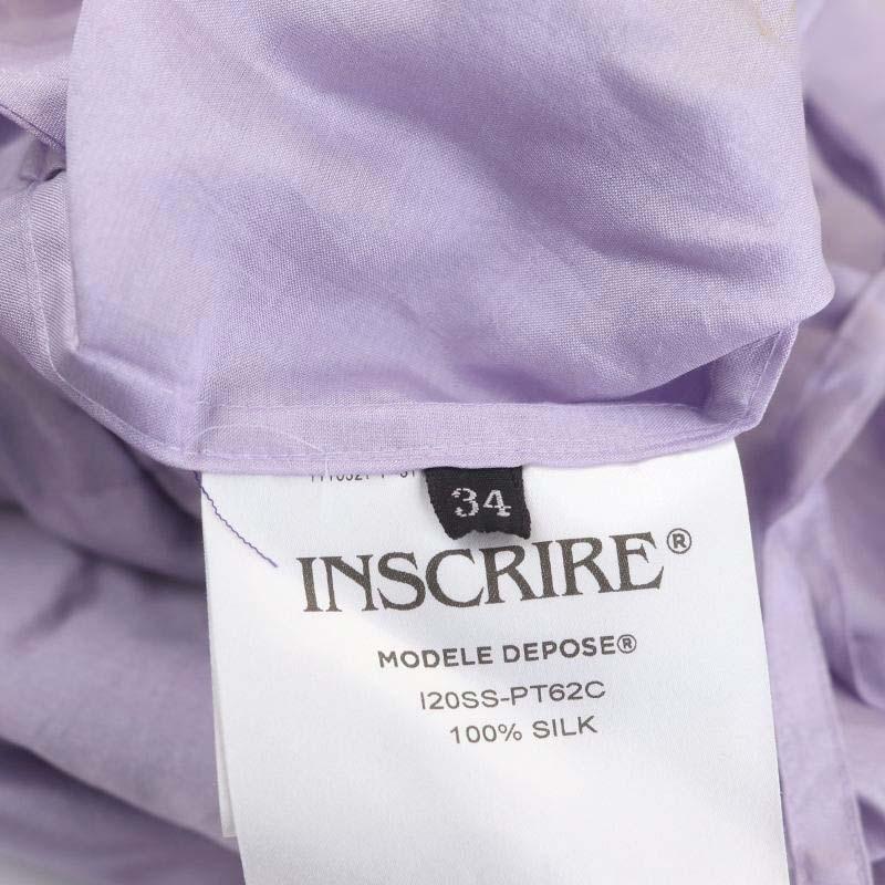 Anne s clear INSCRIRE Easy pants silk 34 purple purple /MF #OS lady's 