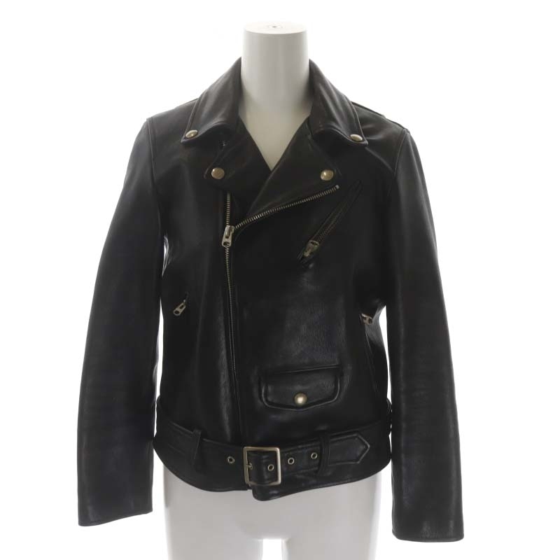 ビューティフルピープル beautiful people vintage leather riders jacket ライダースジャケット レザー 150 黒 ブラック ■OS