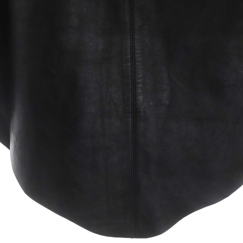 ダナキャランニューヨーク DKNY レザースカート ロング フレア 2 黒 ブラック /DO ■OS レディース_画像8