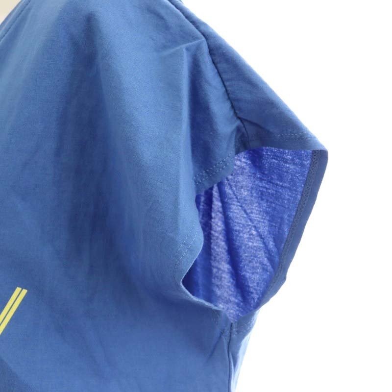 ティッカ TICCA La Totalite取り扱い 22SS ロゴプリントフレンチTee Tシャツ カットソー F 青 黄 ブルー イエロー /HK ■OS レディース_画像5
