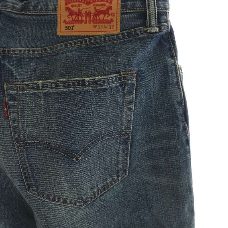 リーバイス Levi's 501 刻印4459 デニムパンツ ジーンズ ボタンフライ 牛革パッチ W34 L32 L 青 ブルー /BB メンズ_画像7