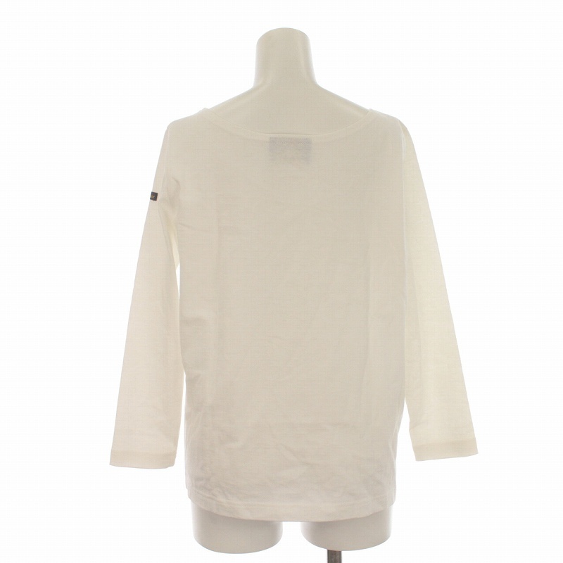 ルミノア Leminor Tシャツ カットソー 長袖 無地 ラウンドネック 1 S 白 ホワイト /IR ■GY04 レディースの画像2