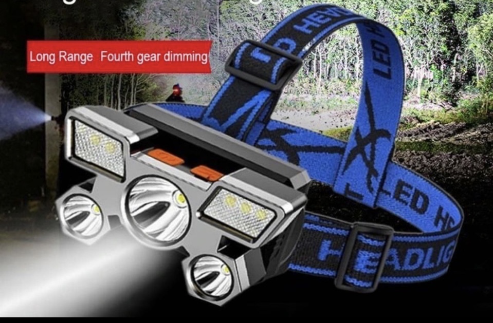 【ヘッドライト】ヘッドランプ LED USB充電 防水 軽量　※動作確認済み　釣り キャンプ 山登り ハイキング アウトドア 防災グッズ