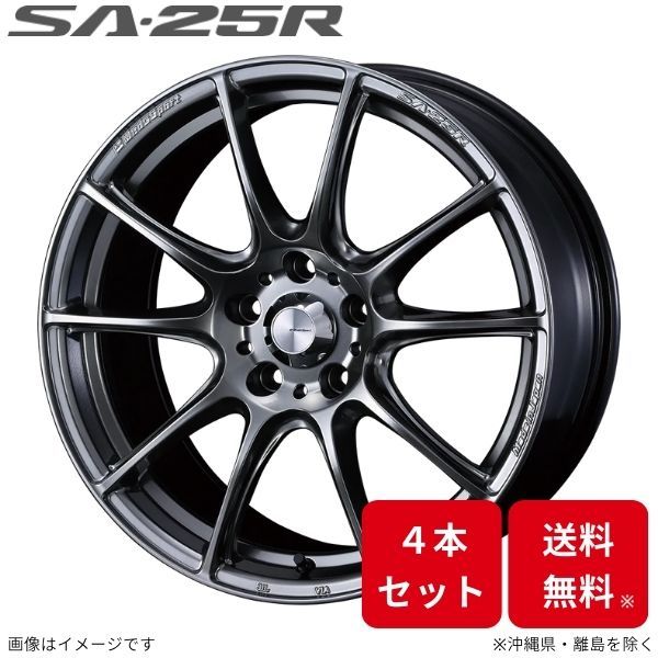 ウェッズ ホイール ウェッズスポーツ SA-25R ランサーエボリューションX CZ4A 三菱 18インチ 5H 4本セット 0073752 WEDS_画像1