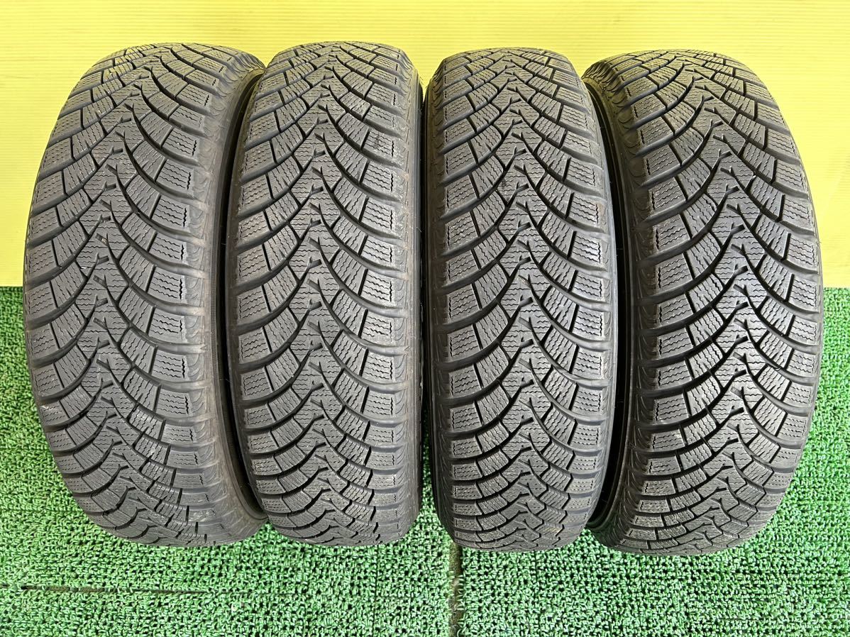 165/65R14 スダットレス　FALKEN タイヤアルミセット　4穴 PCD100 ET+39 14×5J ハブ73mm ジャスティ ルーミー タンク トール等に_画像2