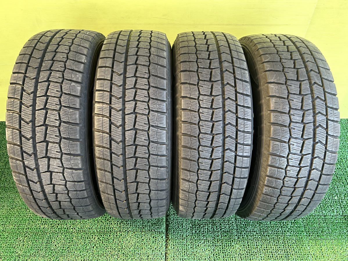 バリ山215/65R16 2019年スダットレス DUNLOP WINTER MAXX 4本セット　5穴 PCD114.3 16×6.5J ハブ66mm三菱キャップ付き_画像3