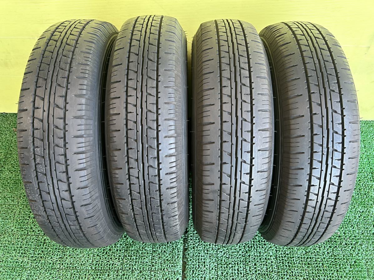 155/80R14 88/86N LT 2022年ノーマル　ダンロップ　ENASAVE４本セット　刻印AL 4穴 PCD100 ET+39 14×5J ハブ54mmプロボックス夏用タイヤ_画像2