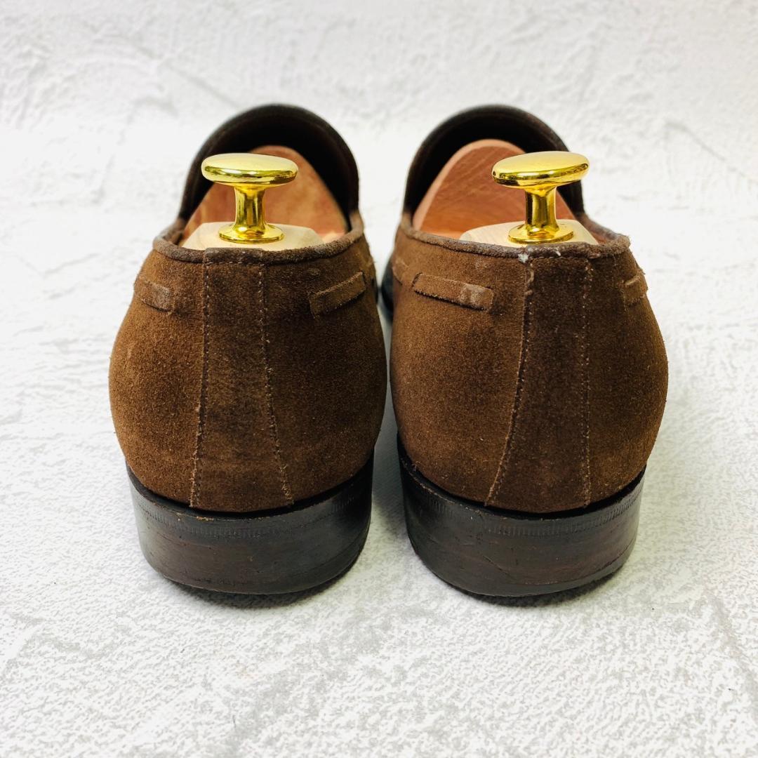 【高級】フラテッリ ジャコメッティ タッセルローファー スエード 40.5 革靴 25.5 F.LLI Giacometti ブラウン 茶色_画像4