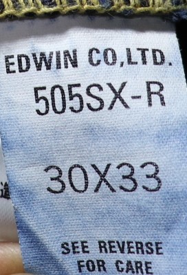 ♂ EDWIN 505SX-R ▲程度良好▲濃紺▲赤耳▲W３０_画像6