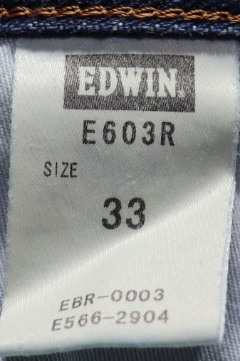 ♂ EDWIN E603R ▲程度抜群▲濃い目のウォッシュ▲W３３の画像7