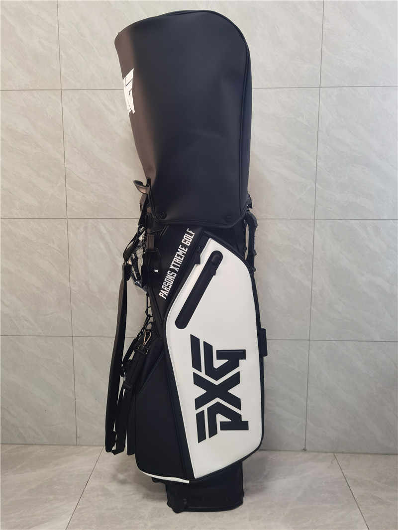★★★107　DXG Golf Bag　キャディーバック 9型，4kg, pu　軽量 ブラック*ホワイト