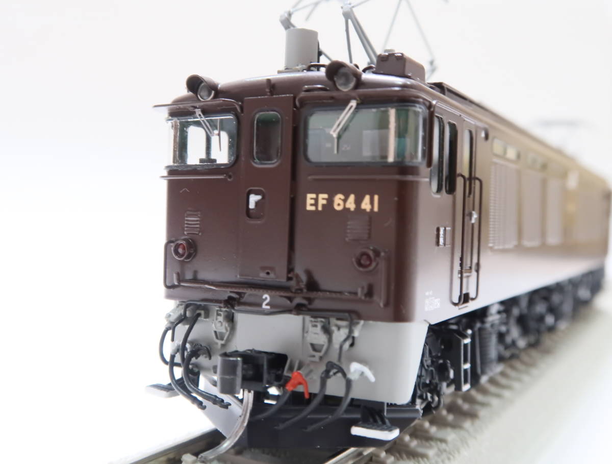 絶版 再生産なし ムサシノモデル EF64 41号機 茶 JR東日本 超希少モデル 車番の金色、スカート上部エンド表記まで再現 浪漫 あすかなど牽引_画像5