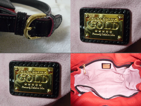 * прекрасный товар * здесь se рюкзак s Gold COCOCELUX GOLD кожа 2WAY наклонный .. плечо ручная сумочка женский 