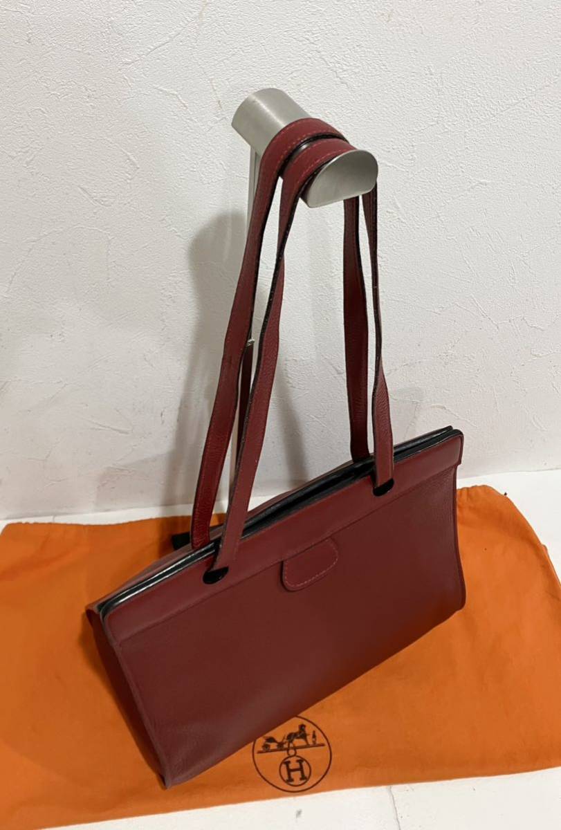 HERMES 新品同様 SAランク レザー ショルダー バッグ ミュゾー エルメス バック □E トリヨンクレマンス_画像2