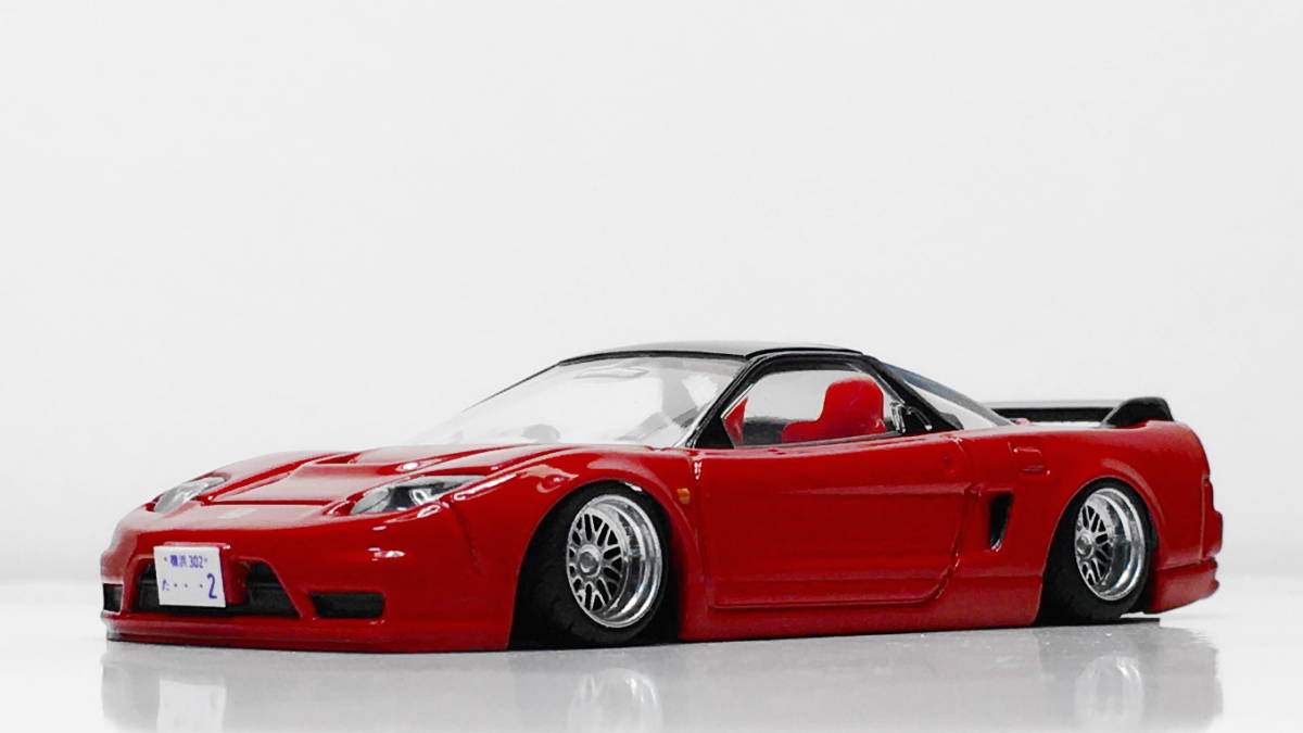 トミカプレミアム改ホンダNSX-R（2002）レッド深リムBBS-LM_画像1