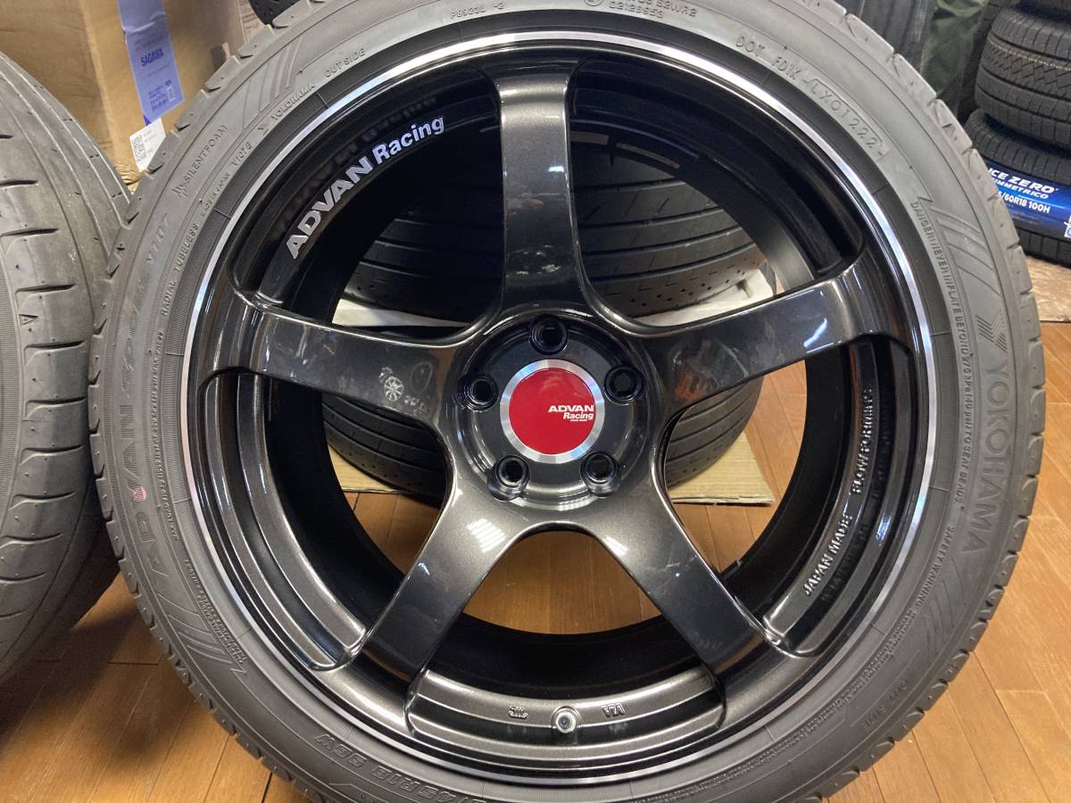 【決算SALE】美品 YOKOHAMA アドバンTC4 18インチ◆9J+25 9.5J+12 5H114.3◆ADSP V107 245/45R18◆ホイールのみも可◆Z34 スカイライン等◆_画像5