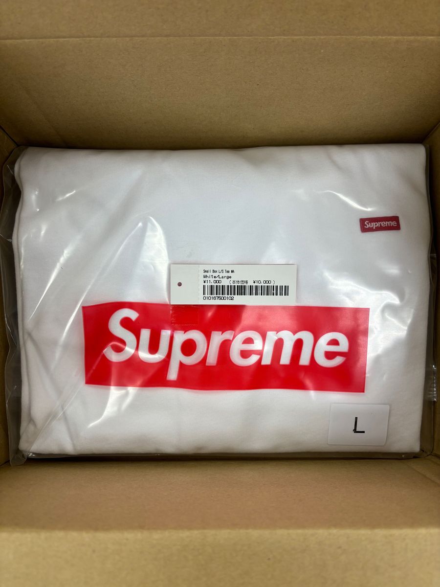 Supreme Small Box L/S Tee BTS ジョングク着用 白｜Yahoo!フリマ（旧