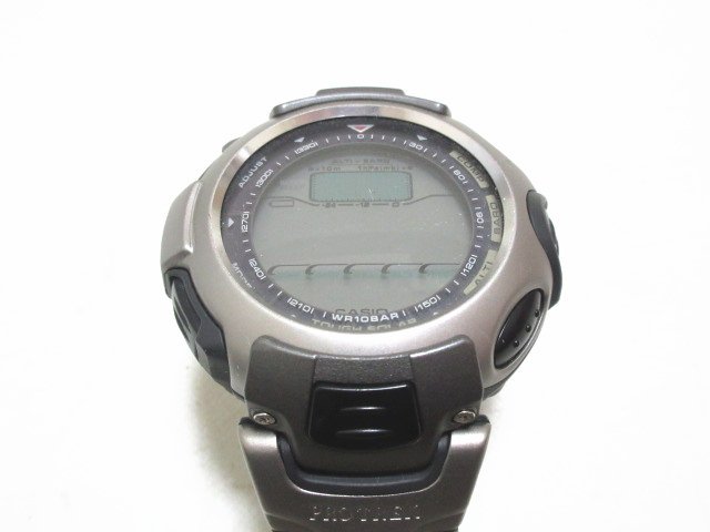 XA790◇カシオ プロトレック タフソーラー メンズ腕時計 PRG-50 デジタル シルバー 防水 / CASIO PRO TREK アウトドア ウォッチ / 現状渡し_画像1