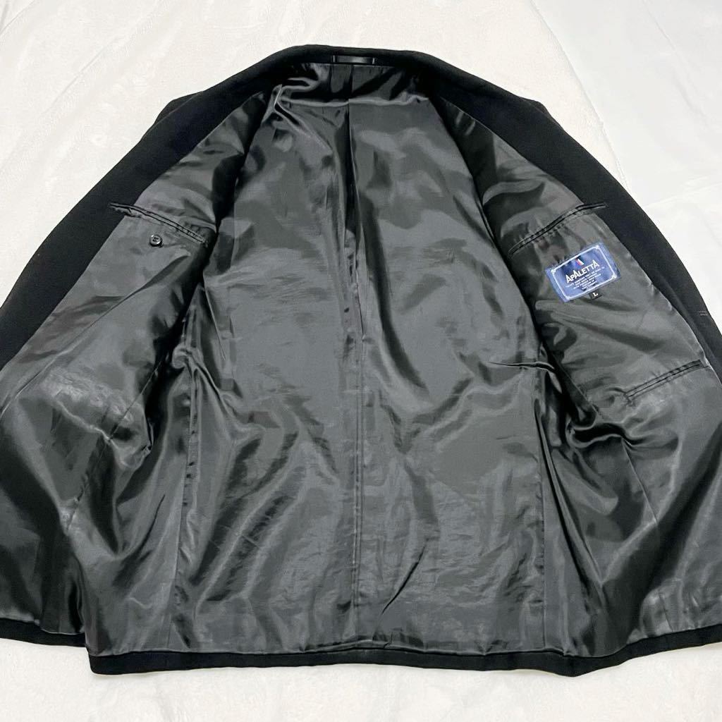 APALETTAアパレッタ テーラードジャケット L 黒 ブラック カシミヤ20%混 ウール2B メンズ シングルジャケット 同梱可_画像5