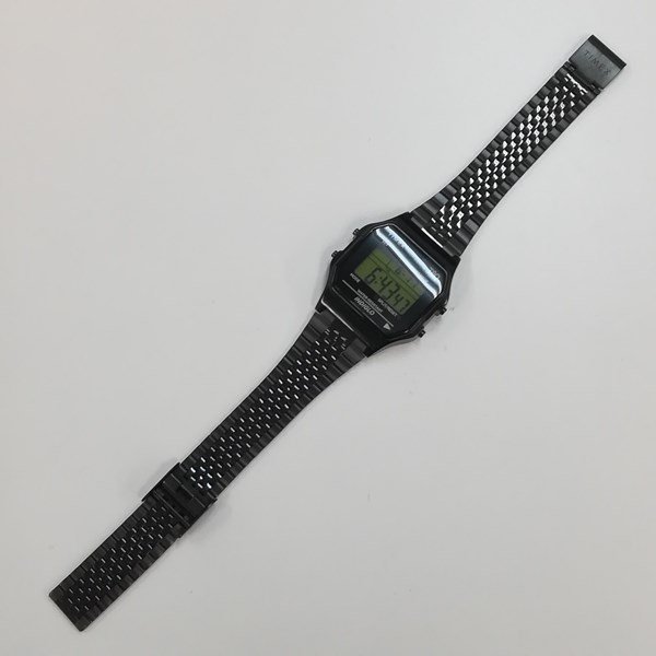 A302a [動作品] TIMEX タイメックス 腕時計 ブラック T80 B RACELET BLACK デジタル クォーツ式 | ファッション小物 G_画像4