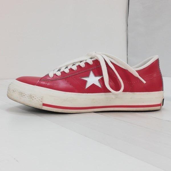 A544b [人気] CONVERSE コンバース ONE STAR J RED スニーカー 4・1/2 レッド ワンスター 靴 レディース | シューズ G_画像2